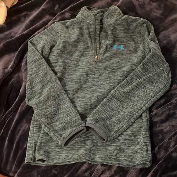 Under Armoir Teal quarter zip for boys - Picture 1 of 3